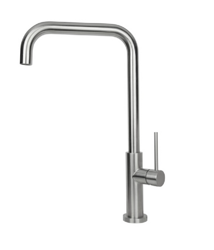 MISCELATORE MONOCOMANDO LAVELLO CANNA QUADRA VEMA ROY KITCHEN ACCIAIO V31020