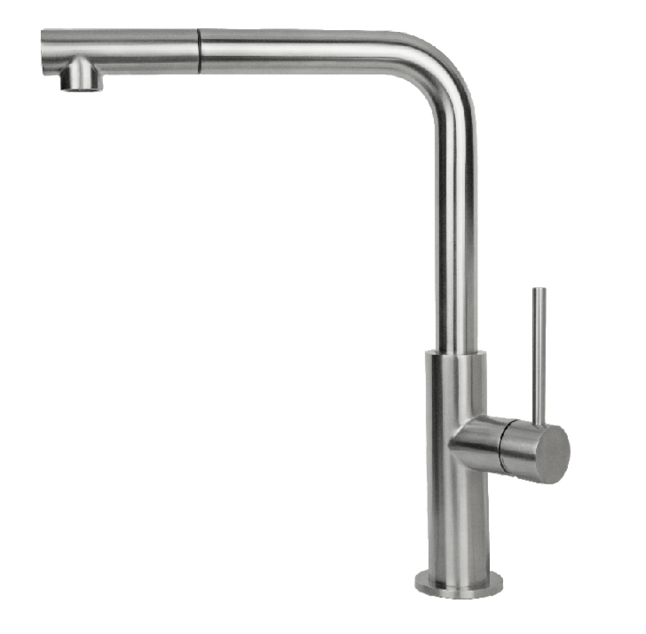 MISCELATORE MONOCOMANDO LAVELLO CANNA L E DOCCETTA VEMA ROY KITCHEN ACCIAIO V31025