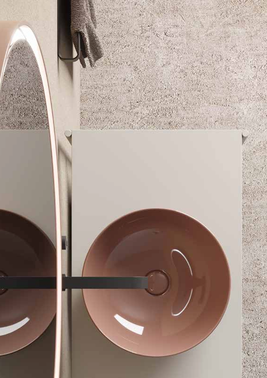 Mobile da Bagno NIC DESIGN VELO 87 Vaniglia/Fard - 87x52x74 cm