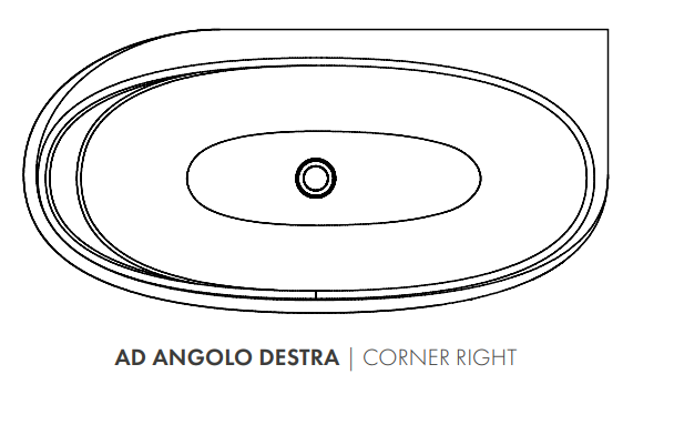 Vasca in Acrilico/Gel Coat Resina FORMA AQUAE AURA CORNER 160x75 cm
