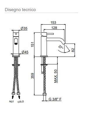 MISCELATORE MONOCOMANDO LAVABO VEMA OTAGO ACCIAIO V32011