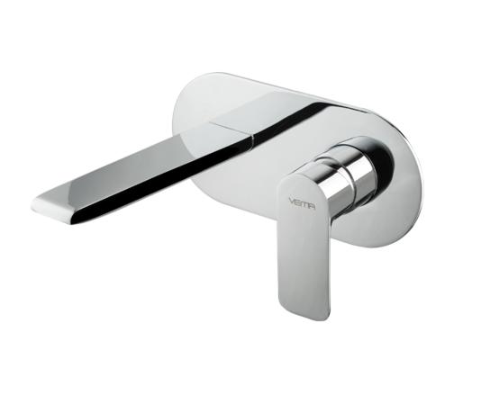 GRUPPO MISCELATORE MONOCOMANDO LAVABO A PARETE L. 180 mm VEMA SLATE OTTONE V14050