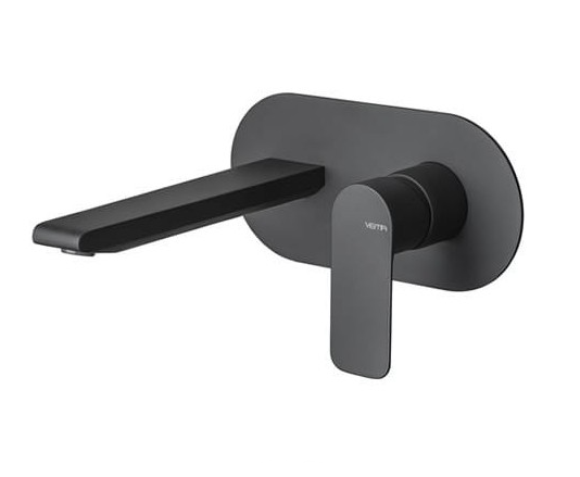 GRUPPO MISCELATORE MONOCOMANDO LAVABO A PARETE L. 180 mm VEMA SLATE OTTONE V14050