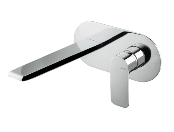 GRUPPO MISCELATORE MONOCOMANDO LAVABO A PARETE L. 240 mm VEMA SLATE OTTONE V14051