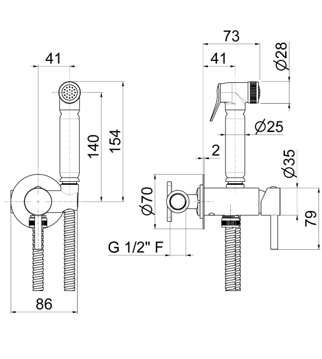MISCELATORE MONOCOMANDO PER BIDET VEMA TIMEA OTTONE V27405