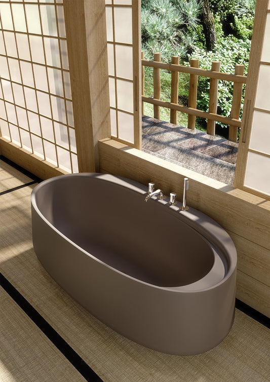 Vasca in Acrilico/Gel Coat Resina FORMA AQUAE IKI WALL 160x80 cm