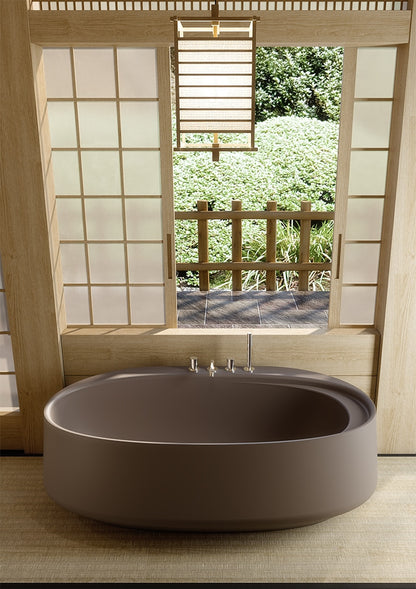 Vasca in Acrilico/Gel Coat Resina FORMA AQUAE IKI WALL 160x80 cm